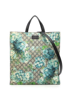 Gucci Pre-Owned 2000-2015 GG Supreme Blooms Convertible Soft Tote satchel - Blue