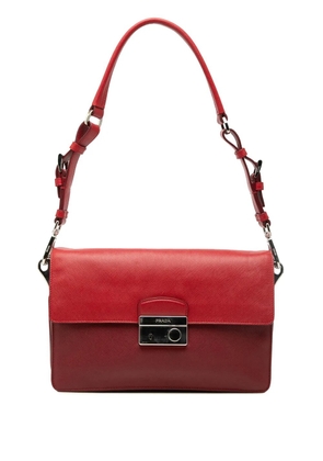 Prada Pre-Owned 2013-2025 Bicolor Saffiano Sound Lock shoulder bag - Red