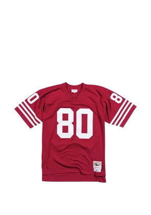 Mitchell & Ness NBA San Francisco 49ers 90 Jerry Rice striped legacy T-shirt - Red