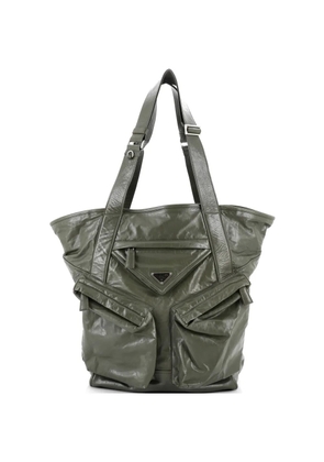 Prada Pre-Owned Triple Front Pocket Leather Tall tote bag - Green