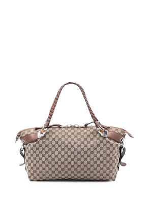Gucci Pre-Owned 2016-2026 Medium GG Canvas Bamboo Bar tote bag - Neutrals