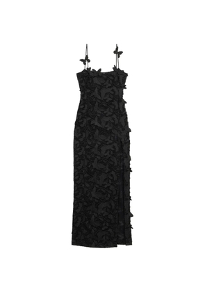 Blumarine butterfly-appliqué maxi dress - Black