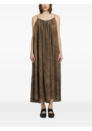 Uma Wang Ashel gathered maxi dress - Brown