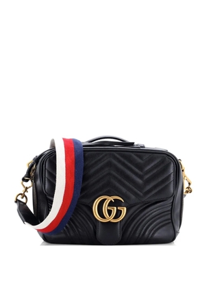 Gucci Pre-Owned GG Marmont Zip Around Camera Bag Matelasse Leather Small shoulder bag - Black