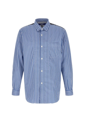 Junya Watanabe MAN striped long-sleeve shirt - Blue
