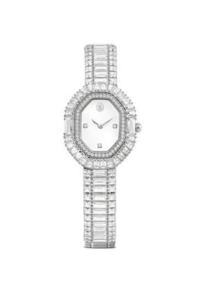 Swarovski Matrix octagon embellished 30mm watch - White