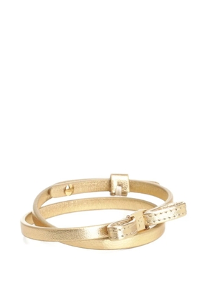Ferragamo bow leather bracelet - Gold