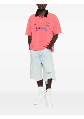 Martine Rose washed logo polo shirt - Pink
