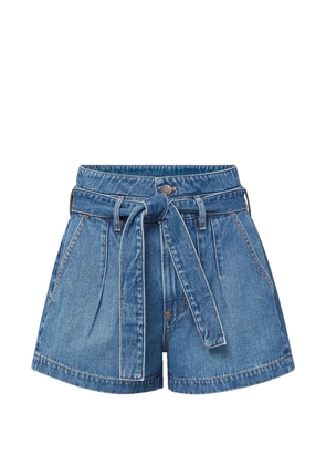 Veronica Beard Jaylen belted shorts - Blue