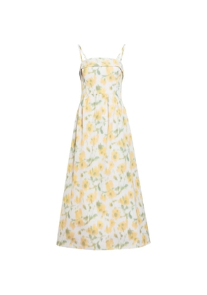 Tanya Taylor Gigi floral midi dress - White
