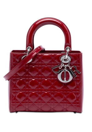 Christian Dior Pre-Owned 2014 Medium Patent Cannage Lady Dior satchel - Red