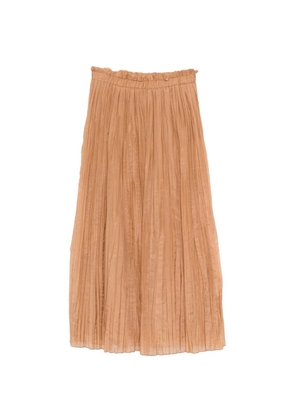 Daniele Fiesoli pleated midi skirt - Brown
