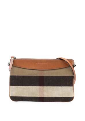 Burberry Pre-Owned 2000-2017 Mega Check Canvas Peyton crossbody bag - Brown