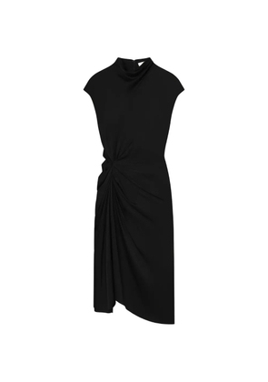 A.L.C. Alma knotted asymmetrical-hem midi dress - Black