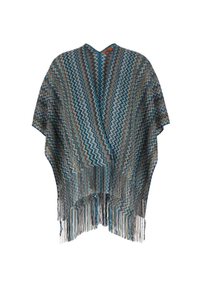 Missoni chevron fringe knitwear - Blue