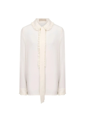 Elie Saab ruffled shirt - Neutrals