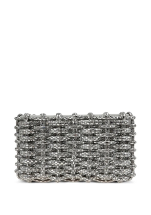 Simkhai Morgan woven clutch bag - Silver