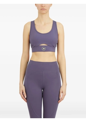 adidas by Stella McCartney logo-detail strap sports bra - Purple
