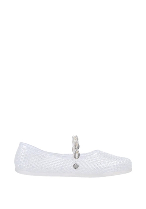 Ancient Greek Sandals shell embellished ballet flats - White