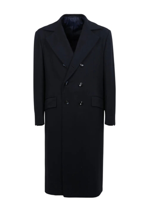Kiton double-breasted button coat - Blue