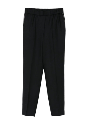 Peserico side-stripe wool trousers - Black