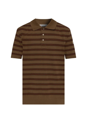 Moncler striped polo shirt - Brown