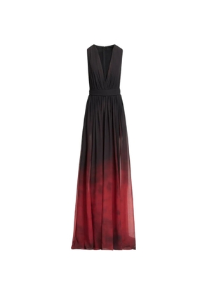 Elie Saab gradient-print maxi dress - Black