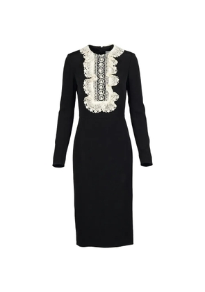 Valentino Garavani ruffled lace midi dress - Black