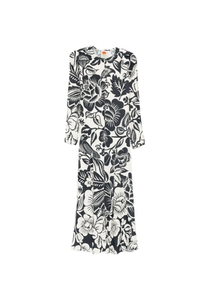 FARM Rio floral-print zip dress - White