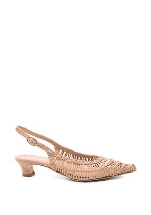 Julie Dee woven slingback pumps - Neutrals