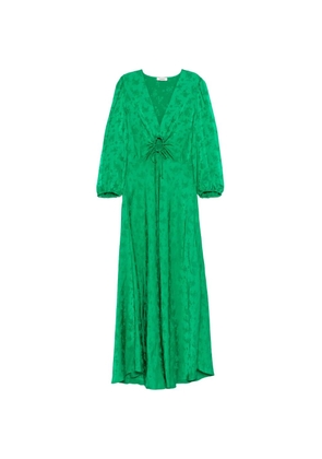 SANDRO Aura floral tie-detail dress - Green