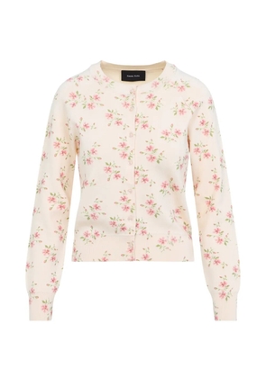 Simone Rocha floral-print cardigan - Neutrals