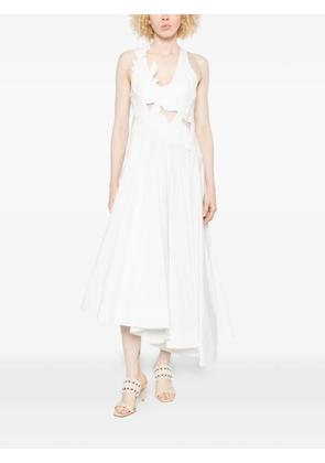 ZIMMERMANN Luna appliqué midi dress - Neutrals