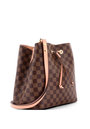 Louis Vuitton Pre-Owned NeoNoe Handbag Damier with Leather MM bucket bag - Brown
