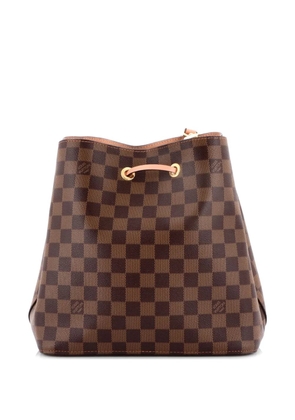 Louis Vuitton Pre-Owned NeoNoe Handbag Damier with Leather MM bucket bag - Brown