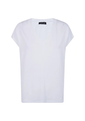 anne claire V-neck short-sleeve T-shirt - White
