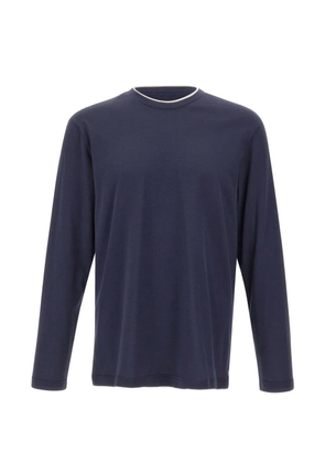 Eleventy crew-neck cotton sweater - Blue