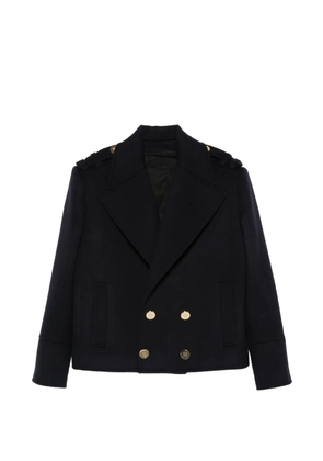 Balmain Pre-Owned double-breasted peacoat - Blue