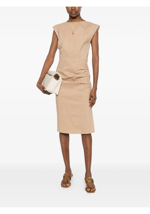 PINKO Alissa ruched mini dress - Neutrals