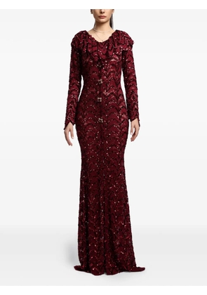 MIAU by Clara Rotescu Vie sequin-embellished maxi dress - Red