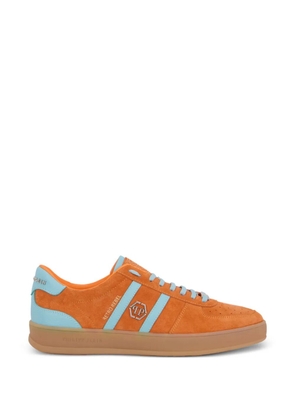 Philipp Plein striped suede sneakers - Orange