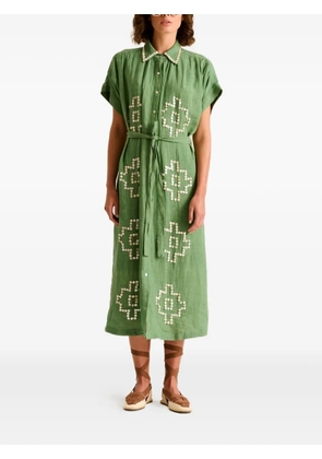 Carolina K embellished collared dress - Green