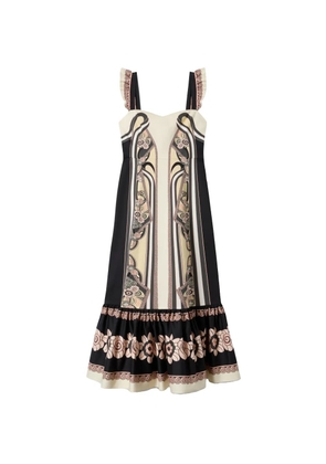 La DoubleJ Gingerbread ruffled floral dress - Black