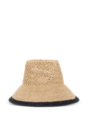 Semicouture woven bucket hat - Neutrals