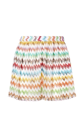 Missoni zigzag elasticated shorts - White