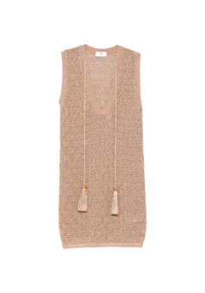 Elisabetta Franchi V-neck mini dress - Neutrals
