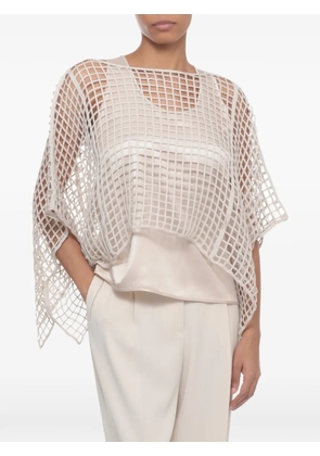 Peserico Aurea open-knit sweater - Neutrals