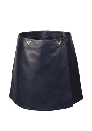 Valentino Garavani logo-appliqué mini skirt - Blue