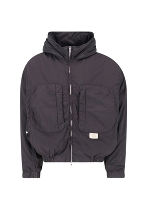 RANRA zip-up hooded jacket - Brown