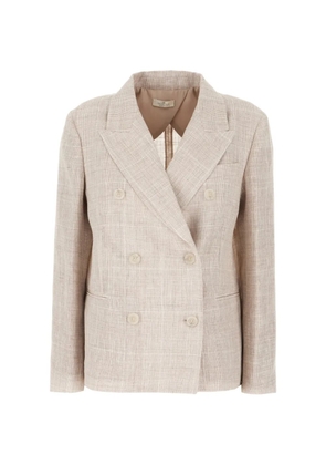 PANICALE checked button fastening blazer - Neutrals